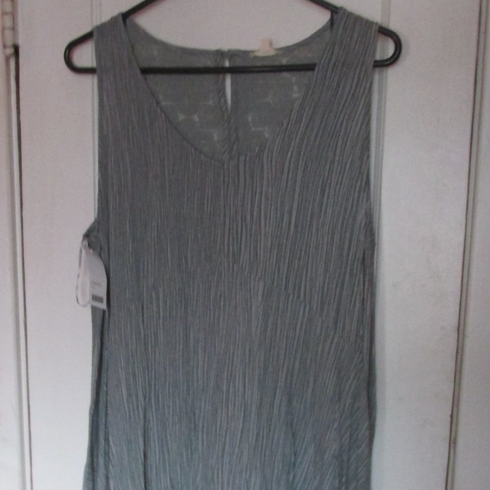 Philanthropy Mystree Tank Tunic Lace Grey Asymmetrical